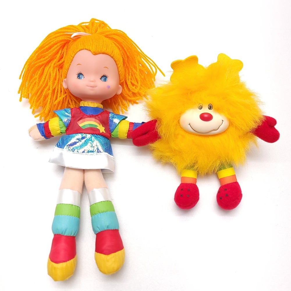 Rainbow Brite 11" Plush Doll 2002 Hallmark & Twink Sprite Taco Bell Toy Lot